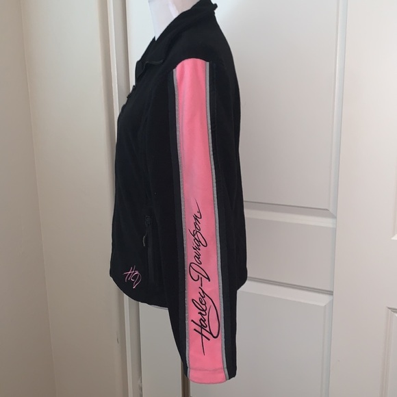 HARLEY-DAVIDSON SIZE MEDIUM FLEECE ZIPPERED JACKET - Picture 4 of 11